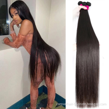 Factory vendor Virgin Brazilian Human hair extension bundles, Wholesale 100% Brazilian Virgin Sew in weave with Closure